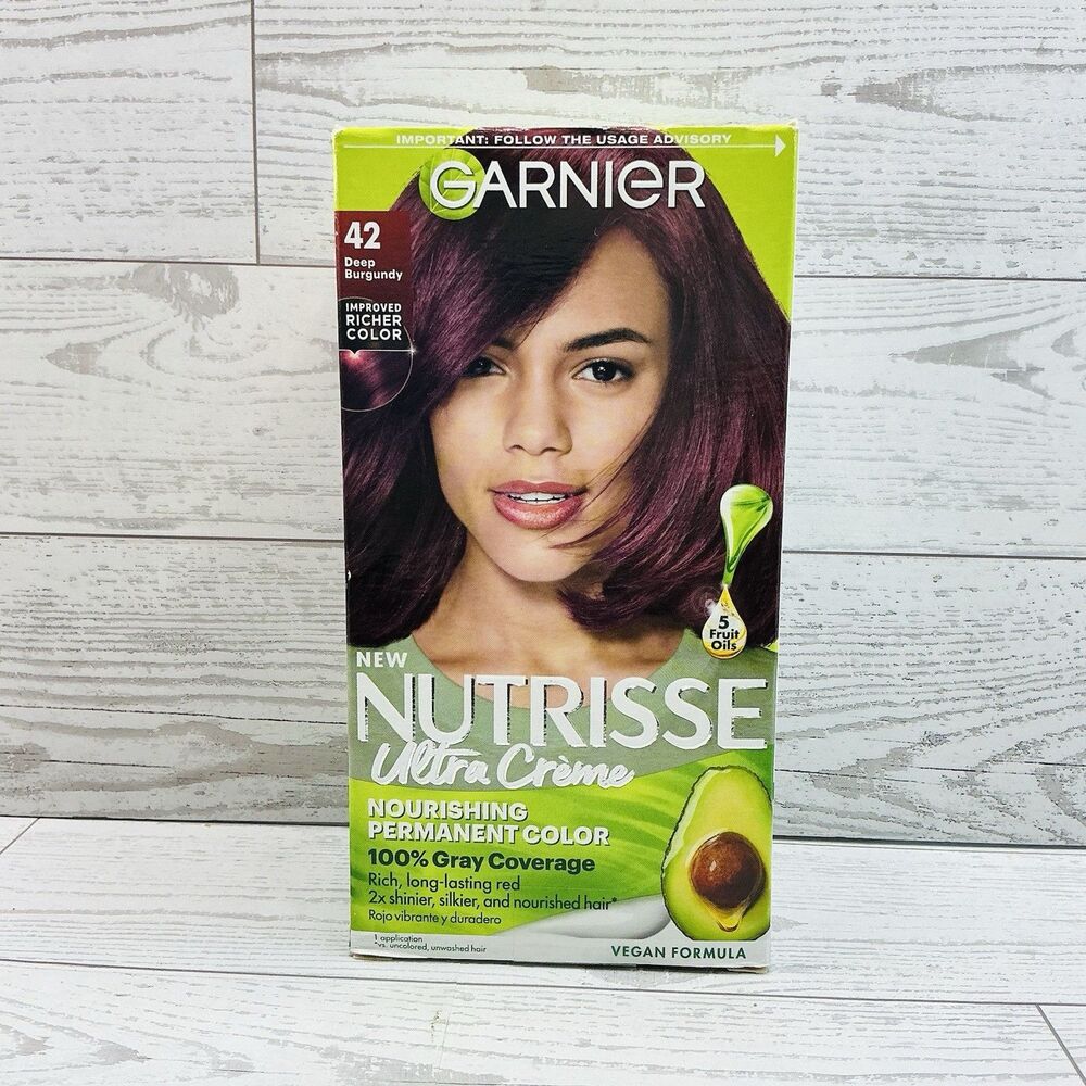 Garnier Nutrisse Ultra Creme Permanent Hair Dye 42 Deep Burgundy Black Cherry